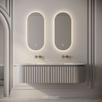 Belgravia Vanity Unit & Double Stone Basin 1600mm Sabbia Grigio Oak